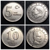 Escoines Koleksiyon 39963687c687ad00af 2005/2006/2007/2008 5-10 Yeni Kuruş Tam Set Eski Madeni Para - 3