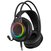 RAMPAGE RM-K27 X-JAMMER RAINBOW LEDLİ PC USB 3.5M PS4-XBOX-MOBILE GAMING OYUNCU MİKROFONLU KULAKLIK RAMPAGE - 5