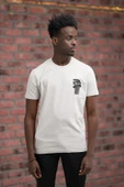 Slim Fit Sıfır Yaka Baskılı Pamuklu T-Shirt thumbnail 3