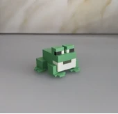 Minecraft Tarzı Dekoratif Kurbağa Figürü Piksel Tasarım Mini Oyuncak 3D Model Biblo - 2