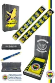Fenerbahçe Orijinal Çubuklu Bir Asalet Atkı ve Hybrit Tükenmez Kalem Set Kanarya Baskılı Ahşap Kutu thumbnail 1