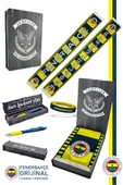 Fenerbahçe Orijinal Çubuklu Bir Asalet Saten Atkı + Uçlu Kalem + Bileklik Set Hediyelik Ahşap Kutulu thumbnail 1