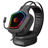 RAMPAGE X-RANGER SİYAH 7.1 SURROUND SOUND SYSTEM RGB LEDLİ MİKROFONLU OYUNCU KULAKLIĞI RAMPAGE - 4