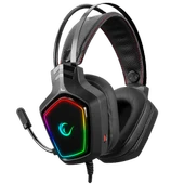 RAMPAGE X-RANGER SİYAH 7.1 SURROUND SOUND SYSTEM RGB LEDLİ MİKROFONLU OYUNCU KULAKLIĞI RAMPAGE - 2