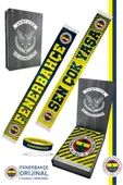 Fenerbahçe Orijinal Sen Çok Yaşa Fenerbahçe Şal Atkı ve Bileklik Set Kanarya Baskılı Ahşap Kutulu thumbnail 1