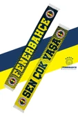 Fenerbahçe Orijinal Lisanslı Sen Çok Yaşa Fenerbahçe Saten Şal Atkı thumbnail 1