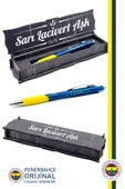 Fenerbahçe Orijinal Çubuklu Bir Asalet Saten Atkı + Uçlu Kalem + Bileklik Set Hediyelik Ahşap Kutulu thumbnail 3