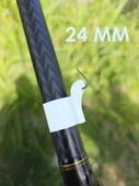 2 Adet Olta Kamış Kanca Tutucu Beyaz Klips Balıkçılık Emniyet Klipsi Olta İğne Sabitleyici Aparat (24mm) thumbnail 1