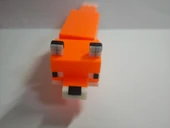 Minecraft Tarzı Tilki Oyuncak  Bloklu Yapı Seti Koleksiyonluk Hediye Dekoratif Figür 16cm - 3