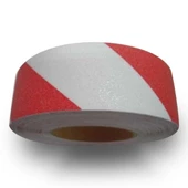 Kırmızı-Beyaz Merdiven-Zemin Kaydırmaz Bant 50mm x 25mt - 1