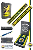 Fenerbahçe Orijinal Mazinde Bir tarih Yatar Atkı  Hybrit Tükenmez Kalem Set Kanarya Baskı Ahşap Kutu thumbnail 1