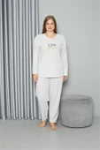 Moda Çizgi Welsoft Polar Kadın Büyük Beden Pijama Takımı 808050 thumbnail 3