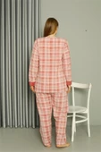 Moda Çizgi Welsoft Polar Kadın Büyük Beden Pudra Pijama Takımı 808040 - 6