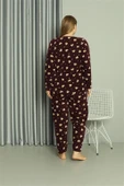 Moda Çizgi Welsoft Polar Kadın Büyük Beden Pijama Takımı 808041 - 5
