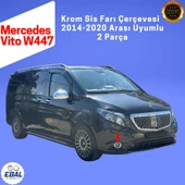 Mercedes Vito W447 Krom Sis Farı Çerçevesi 2 Parça 2014-2020 Paslanmaz Çelik thumbnail 2