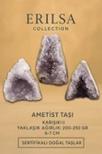 Sertifikalı Ametist Taşı Kütlesi 200-250 Gr – Doğal Ham Kristal Şifa Taşı Stresi Azalt Huzur Ver - 1