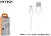 Hytech HY-X105 1m 2A Type-C Beyaz Şarj Kablosu - 1