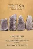 Sertifikalı Ametist Taşı Kütlesi 200-250 Gr – Doğal Ham Kristal Şifa Taşı Stresi Azalt Huzur Ver thumbnail 1