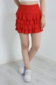 Kat Kat Bürümcük Mini Etek Kırmızı thumbnail 1