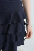 Kat Kat Bürümcük Mini Etek Lacivert thumbnail 6