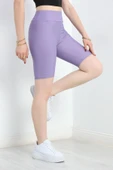 Fitilli Biker Tayt Mor thumbnail 5