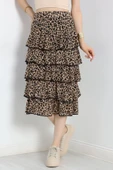Kat Kat Uzun Etek Kahveleopar thumbnail 5
