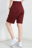 Kompakt 2 İplik Uzun Şort Bordo thumbnail 6