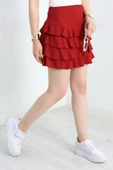 Kat Kat Bürümcük Mini Etek Bordo thumbnail 5