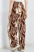 Desenli Dokuma Pantolon Kahvebej thumbnail 6