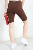 Fitilli Toparlayıcı Biker Tayt Kahve thumbnail 6