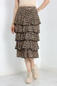 Kat Kat Uzun Etek Kahveleopar thumbnail 3