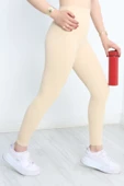 Toparlayıcı Fitilli Tayt Krem - 3