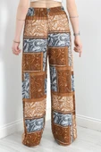 Desenli Dokuma Pantolon Kahvepetrol thumbnail 7