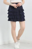 Kat Kat Bürümcük Mini Etek Lacivert thumbnail 5