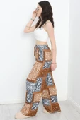 Desenli Dokuma Pantolon Kahvepetrol thumbnail 2