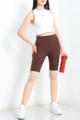 Fitilli Toparlayıcı Biker Tayt Kahve thumbnail 4