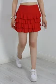 Kat Kat Bürümcük Mini Etek Kırmızı thumbnail 5