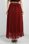 Etek Ucu Misinalı Şifon Etek Bordo thumbnail 6