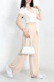 Pileli Pantolon Bej thumbnail 4