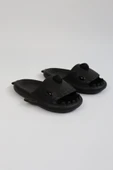 WG500 Köpekbalığı Siyah Unisex Tam Ortopedik Terlik Shark Slides thumbnail 3