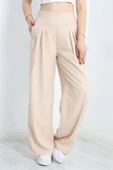 Pileli Pantolon Bej thumbnail 1