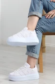 Kalın Taban Şeritli Günlük Ayakkabı Beyaz thumbnail 4