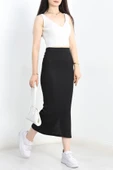 Kaşkorse Yırtmaçlı Etek Siyah thumbnail 4