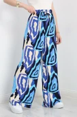 Desenli Dokuma Pantolon Mavisarı thumbnail 5