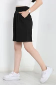 Zra Krep Şort Siyah thumbnail 2