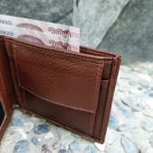 Hakiki Deri Erkek Bozuk Para Gözlü Taba Cüzdan gvn-0130 - 4