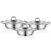 Saphire 6 Parça Paslanmaz Çelik Cam Kapaklı Sahan Seti thumbnail 2