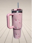 Pipetli 1,2 litre Kulplu Çelik Termos Renkli - 7