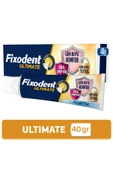 Fixodent Ultimate Ferah Tat Diş Protezi Yapıştırıcı Krem 40G - 1