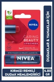 NIVEA Renkli Dudak Bakım Kremi,kırmızı,4,8gr,nemlendirme,spf30,doğal Yağlar,e Vitamini,dudak Ve Yanak Için - 1